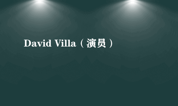 David Villa（演员）