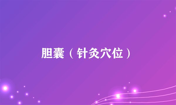 胆囊（针灸穴位）