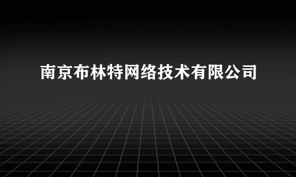 南京布林特网络技术有限公司