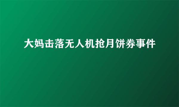 大妈击落无人机抢月饼券事件