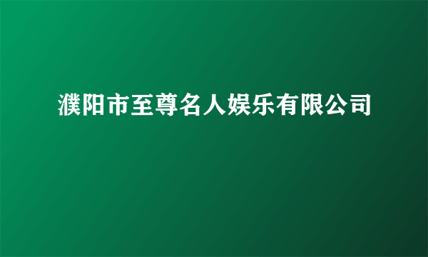 濮阳市至尊名人娱乐有限公司
