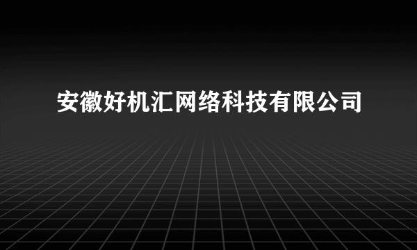 安徽好机汇网络科技有限公司