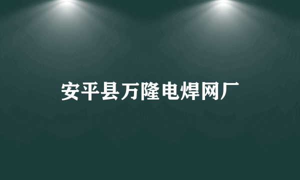 安平县万隆电焊网厂