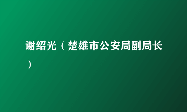 谢绍光（楚雄市公安局副局长）