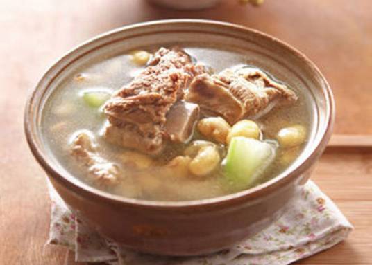 黄豆炖排骨汤