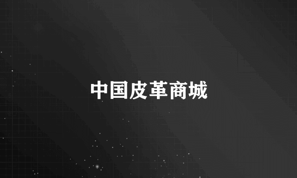 中国皮革商城