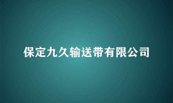 保定九久输送带有限公司