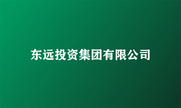 东远投资集团有限公司