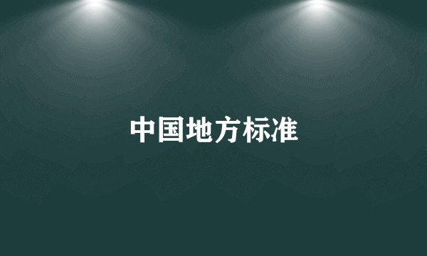 中国地方标准