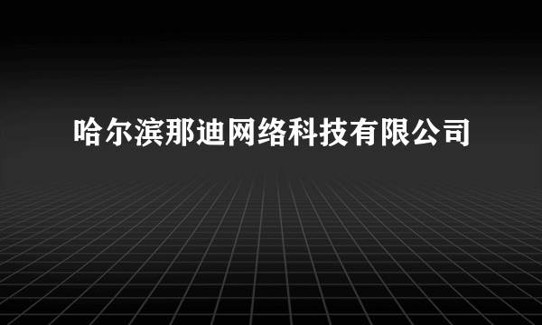 哈尔滨那迪网络科技有限公司