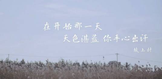 在开始那一天，天色湛蓝，你手心出汗