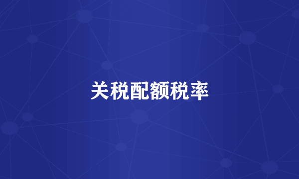 关税配额税率