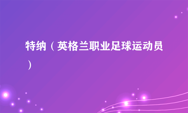 特纳（英格兰职业足球运动员）