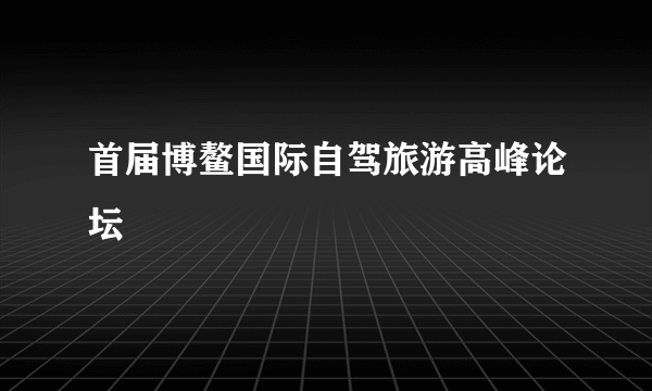 首届博鳌国际自驾旅游高峰论坛
