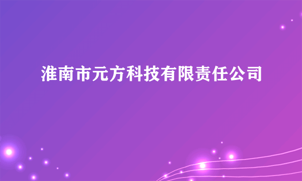 淮南市元方科技有限责任公司
