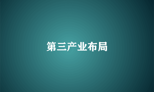 第三产业布局