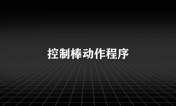 控制棒动作程序