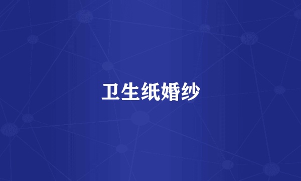 卫生纸婚纱