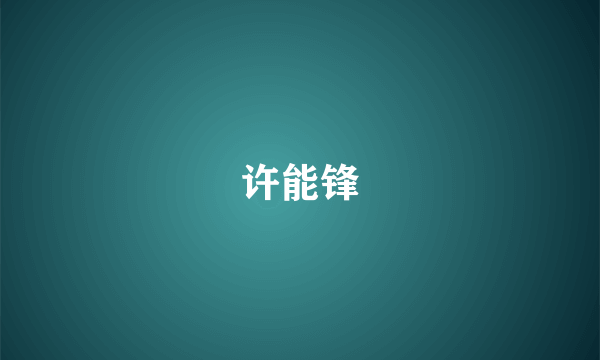许能锋