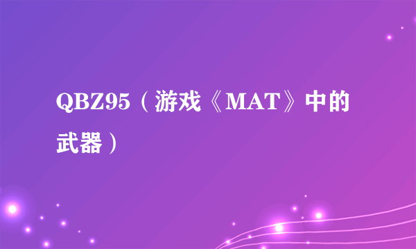 QBZ95（游戏《MAT》中的武器）