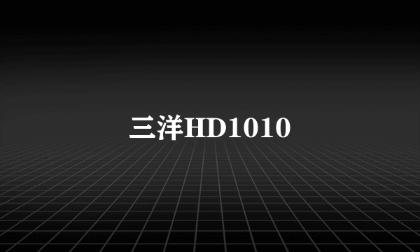 三洋HD1010