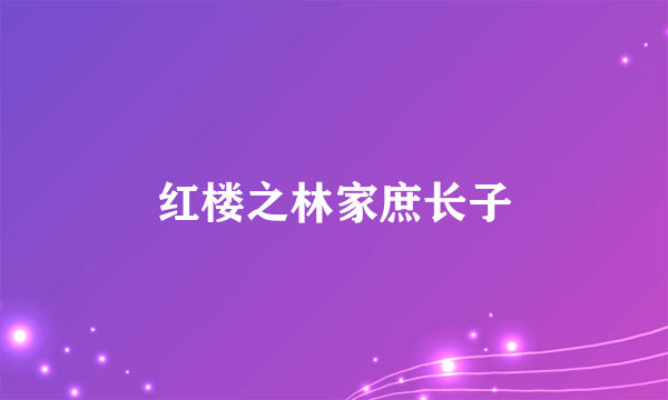 红楼之林家庶长子