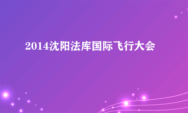 2014沈阳法库国际飞行大会