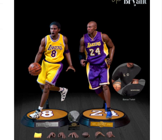 EnterBay NBA篮球巨星 KOBE BRYANT 蜡像级人偶小升级再版