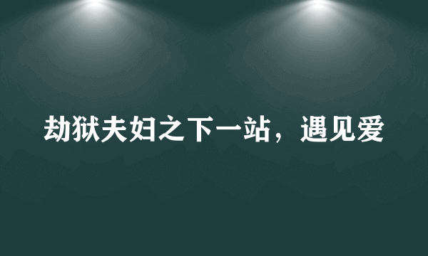 劫狱夫妇之下一站，遇见爱
