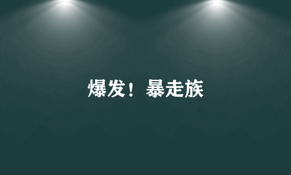 爆发！暴走族