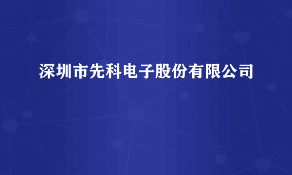 深圳市先科电子股份有限公司