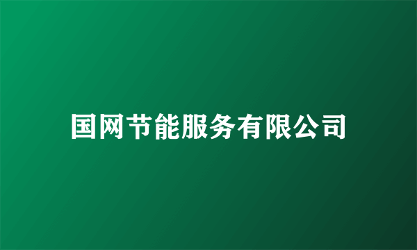 国网节能服务有限公司