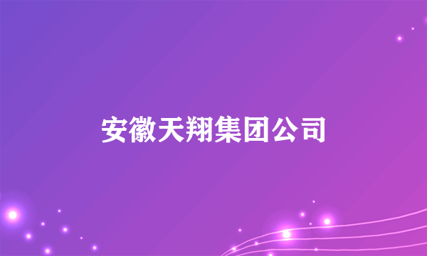 安徽天翔集团公司
