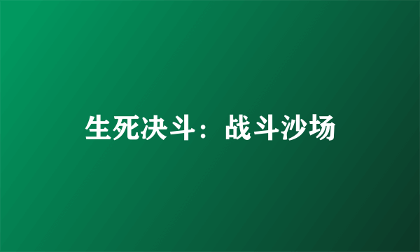 生死决斗：战斗沙场