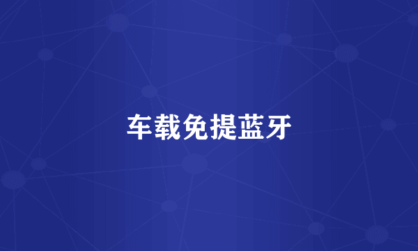 车载免提蓝牙