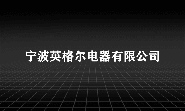 宁波英格尔电器有限公司