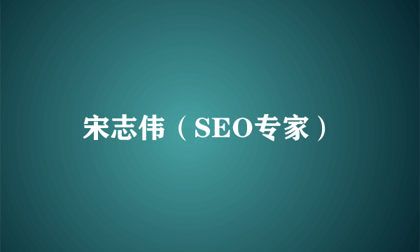 宋志伟（SEO专家）