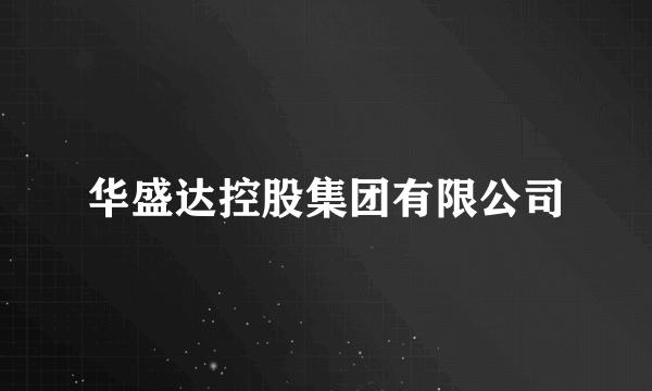 华盛达控股集团有限公司