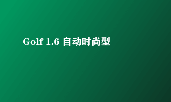 Golf 1.6 自动时尚型