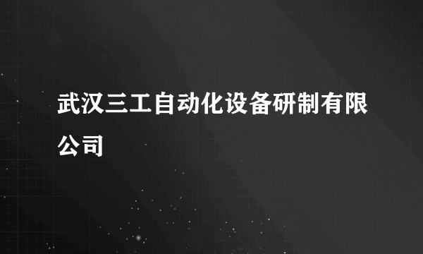 武汉三工自动化设备研制有限公司