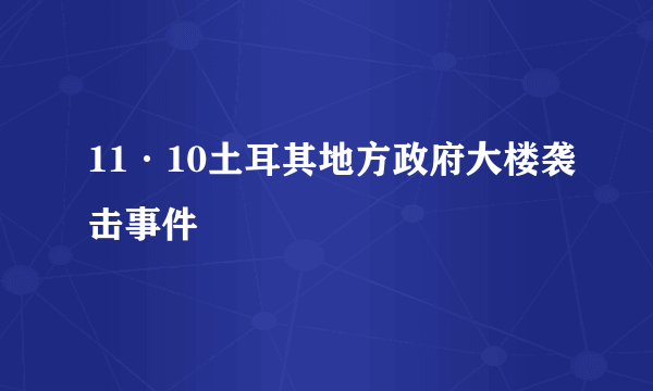 11·10土耳其地方政府大楼袭击事件