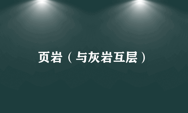 页岩（与灰岩互层）