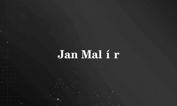 Jan Malír