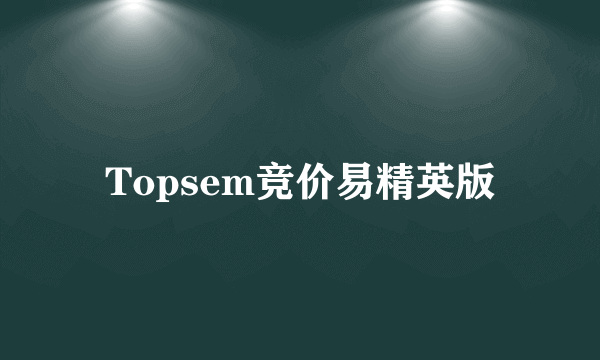 Topsem竞价易精英版