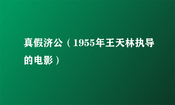 真假济公（1955年王天林执导的电影）