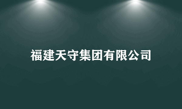 福建天守集团有限公司