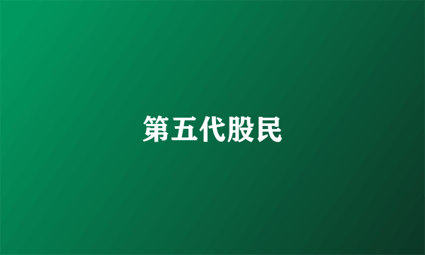 第五代股民