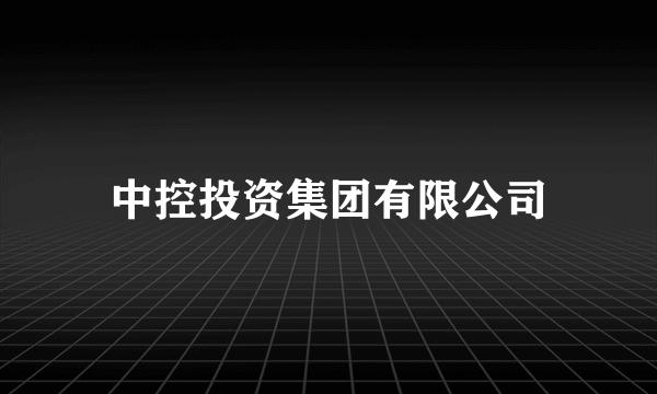 中控投资集团有限公司