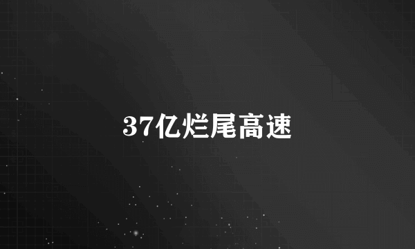 37亿烂尾高速