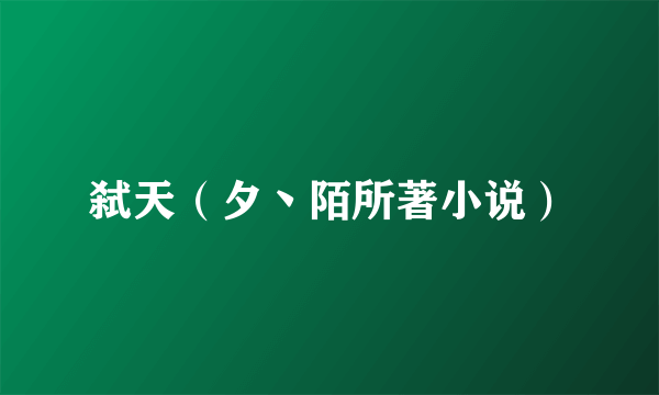 弑天（夕丶陌所著小说）